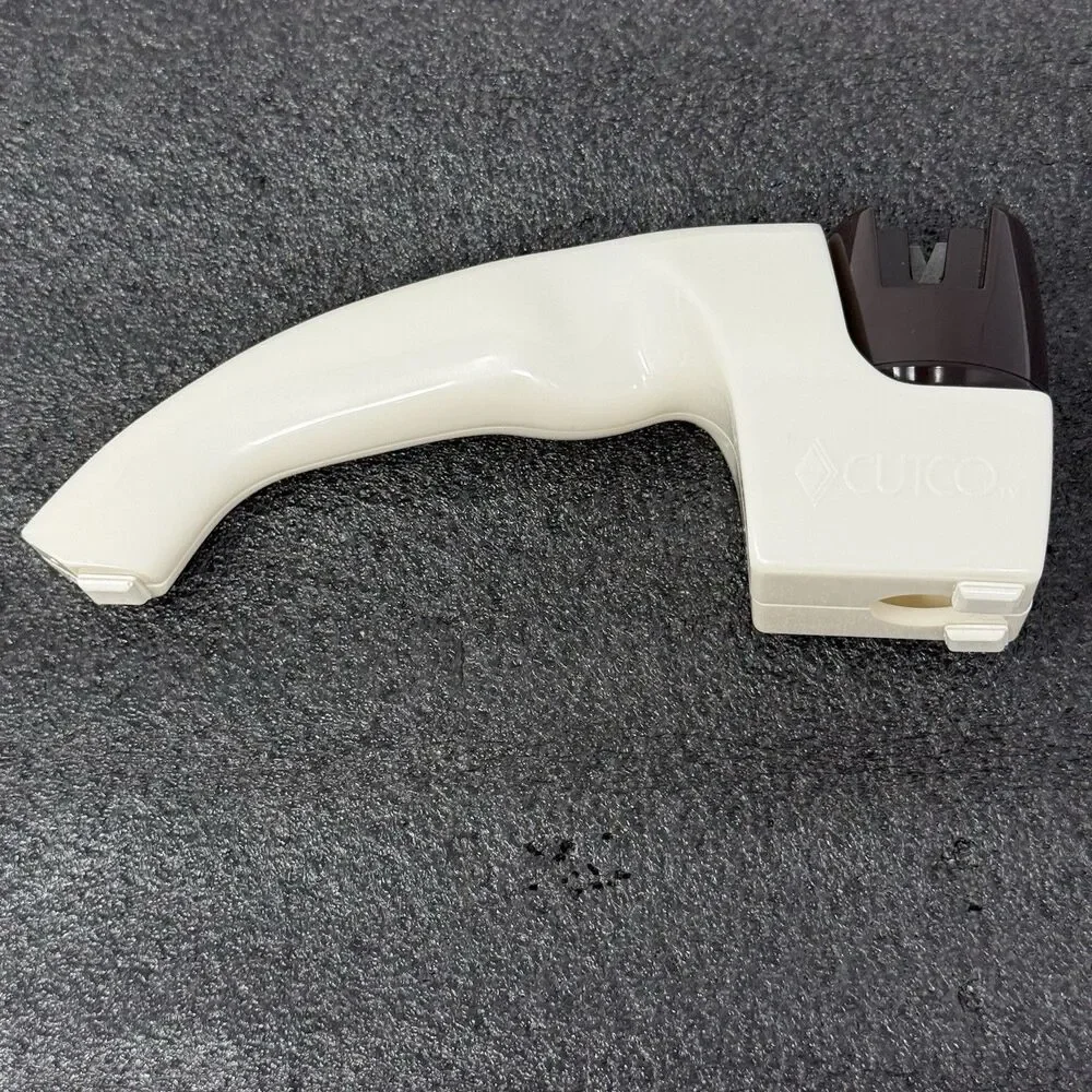 CUTCO White Brown Knife Sharpener Manual Handheld Pull Through Instructions